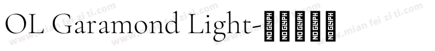 OL Garamond Light字体转换